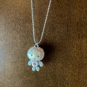 Swarovski crystal character pendant with chain.